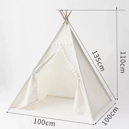 1.6m/1.3m Kid Tent Indoor Play House Wigwam for Child Portable Child