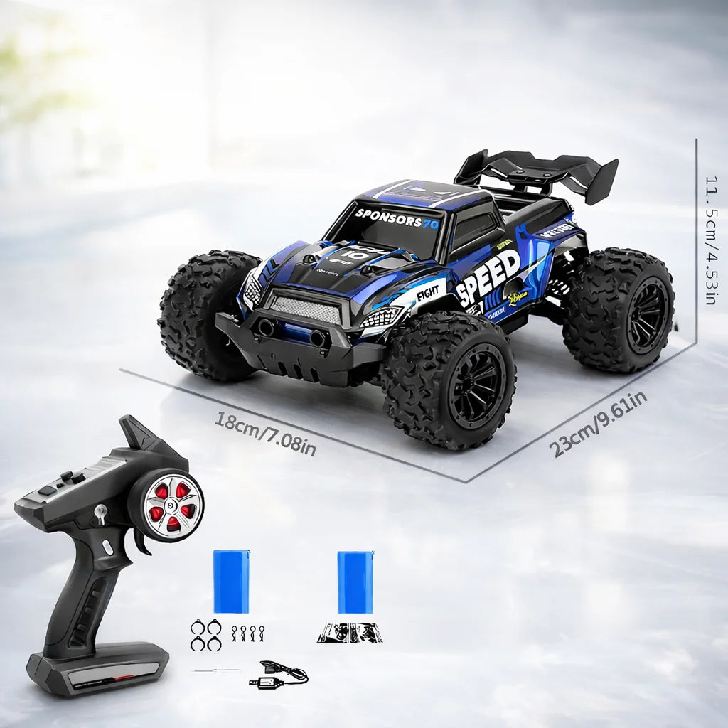 High-Speed RC Off-Road Vehicle with LED Lights Ready-to-Run