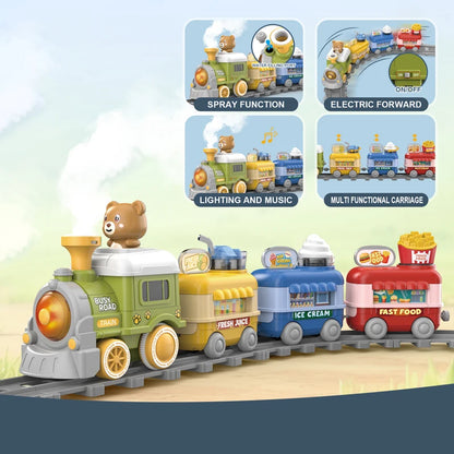 Electric Train Track Toy with Light Music Set