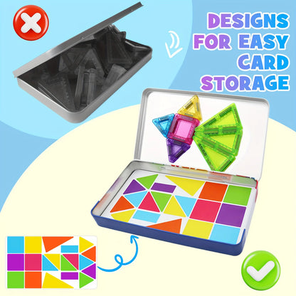 Mini Magnetic Building Tiles Portable Storage Toy