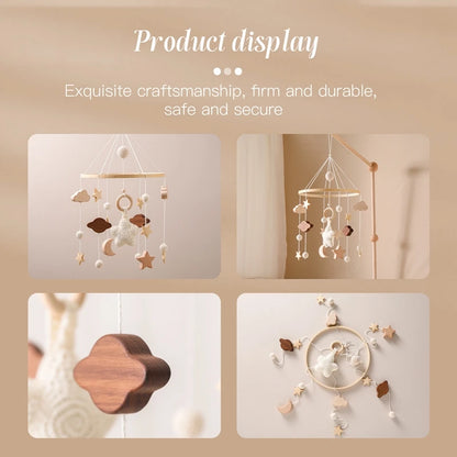 Baby Wooden Crib Mobile Music Bell Hanging Toy