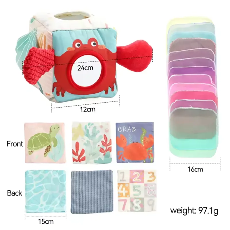 Baby Montessori Silicone Wooden Bead Maze Teether Toy