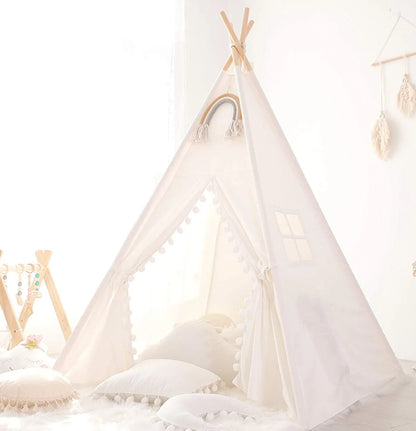 1.6m/1.3m Kid Tent Indoor Play House Wigwam for Child Portable Child