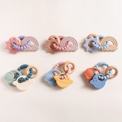 Silicone Planet Teether Ring Baby Sensory Toy