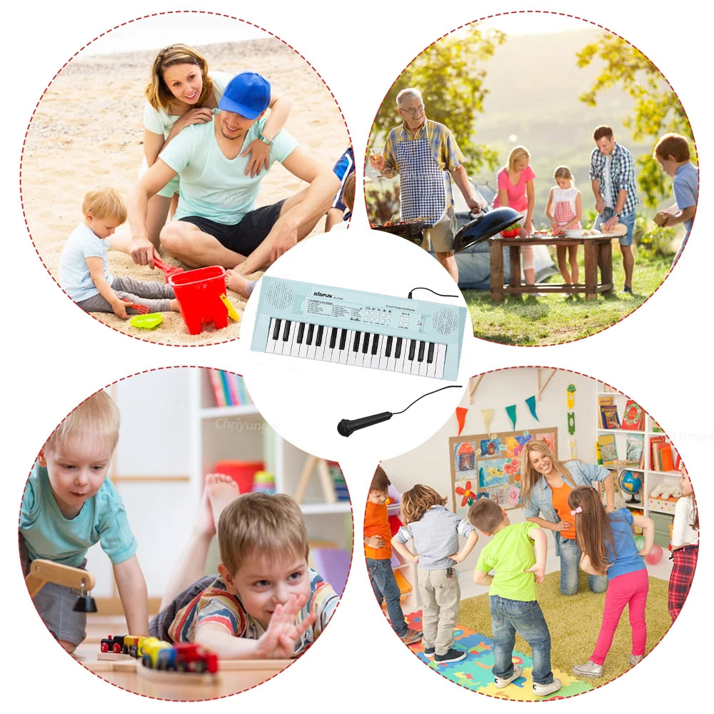 37 Keys Kids Electronic Piano Organ keyboard with Microphone