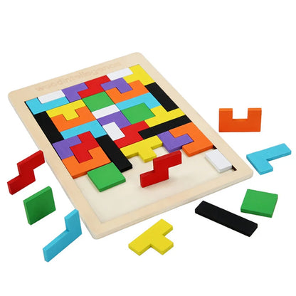 Wooden Blocks Puzzle Brain Teasers Toy Tangram