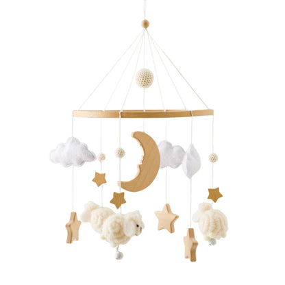 Baby Wooden Crib Mobile Music Bell Hanging Toy