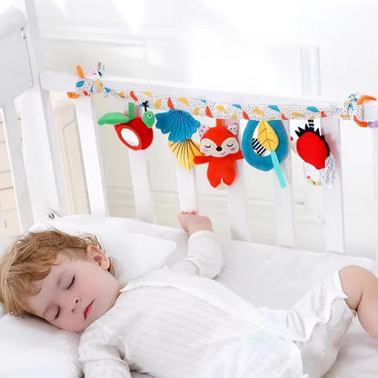 Baby Plush Hanging Rattle Sensory Stroller Toy