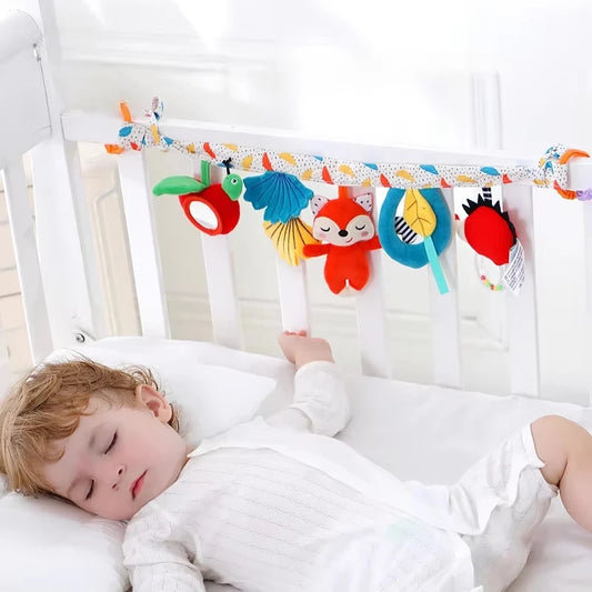 Baby Plush Hanging Rattle Sensory Stroller Toy