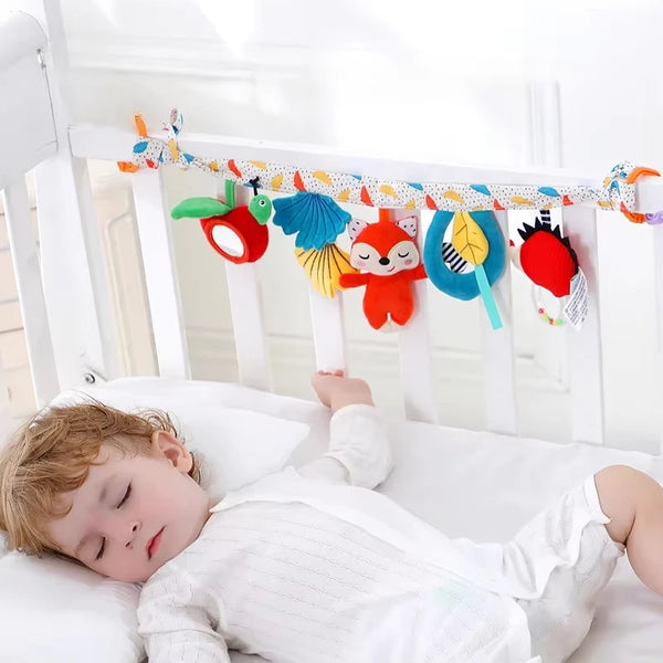 Baby Plush Hanging Rattle Sensory Stroller Toy