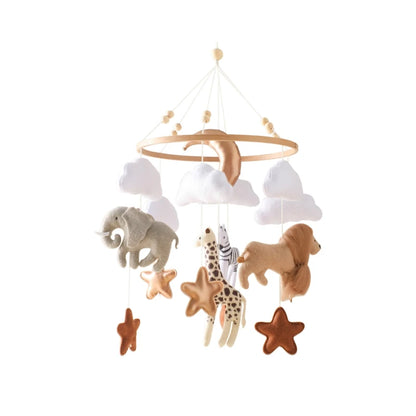 Baby Wooden Crib Mobile Music Bell Hanging Toy