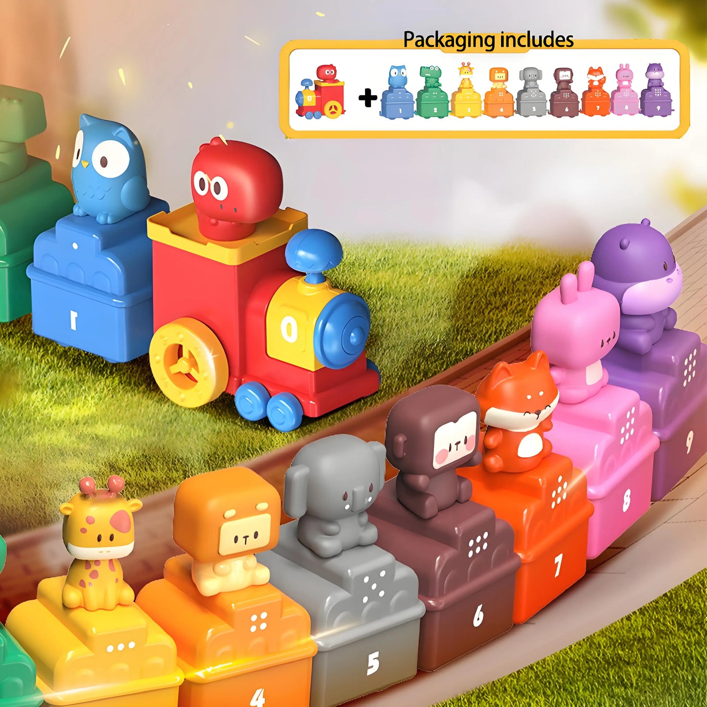 Electric Train Track Toy with Light Music Set