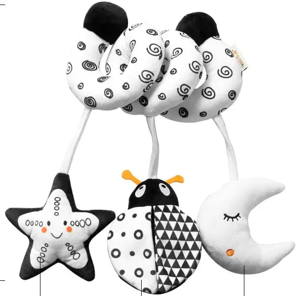 Baby Plush Hanging Rattle Sensory Stroller Toy