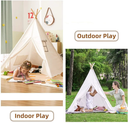 1.6m/1.3m Kid Tent Indoor Play House Wigwam for Child Portable Child