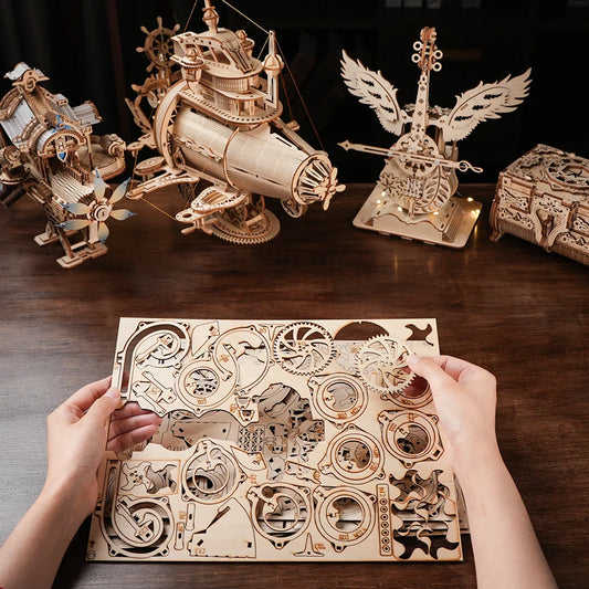 "Creative Castle Theme 3D Wooden Puzzle Wood Model