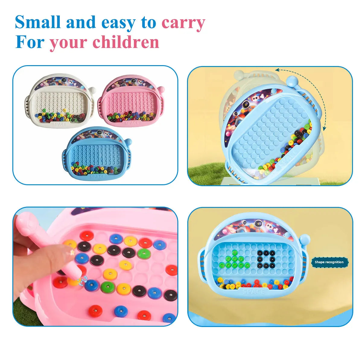 Magnetic Doodle Board Beads Drawing Educational Toy