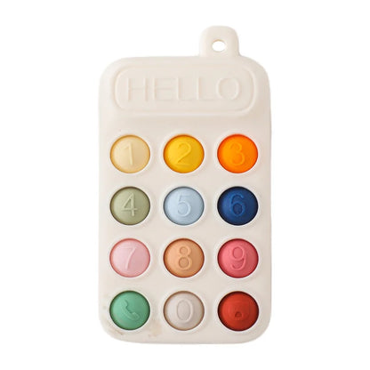 Baby Silicone Phone Teether Toy with Buttons
