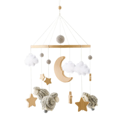 Baby Wooden Crib Mobile Music Bell Hanging Toy