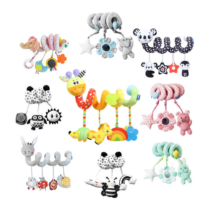 Baby Plush Hanging Rattle Sensory Stroller Toy