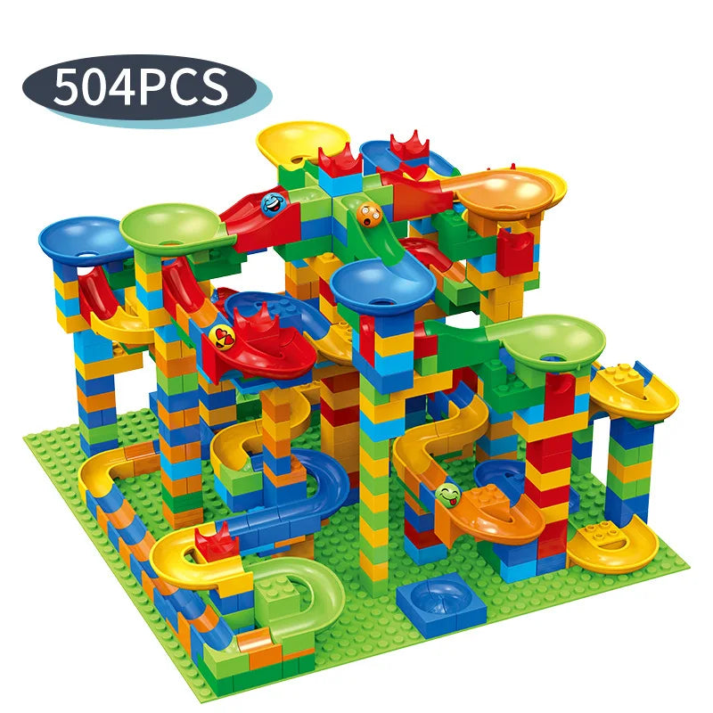 Marble Run Building Blocks Maze Track Toy Set