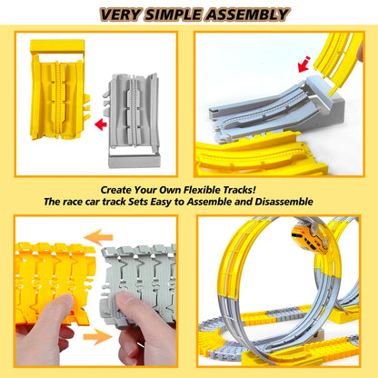 Electric Flexible Track Car Engineering Toy Set