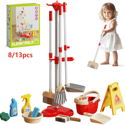 Kids Cleaning Toy Set Pretend Play Montessori Kit
