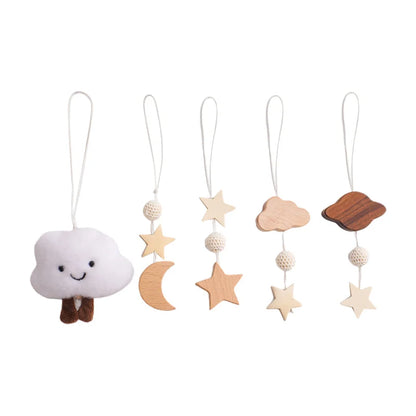 Baby Wooden Rocket Montessori Activity Gym for Newborns