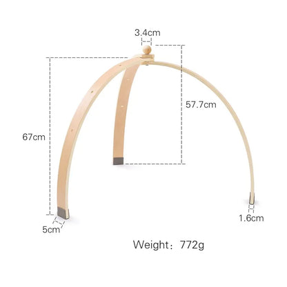 Baby Wooden Rocket Montessori Activity Gym for Newborns