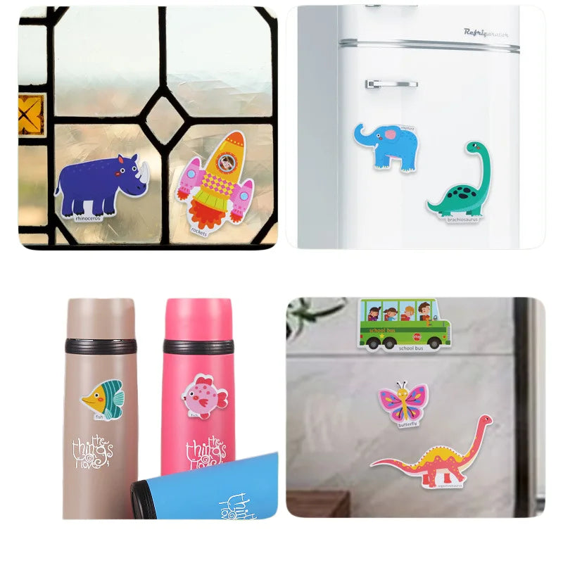 Reusable Toddler Sticker Books 6 Pack | Portable Puffy Bubble