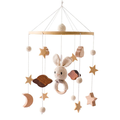 Baby Wooden Crib Mobile Music Bell Hanging Toy
