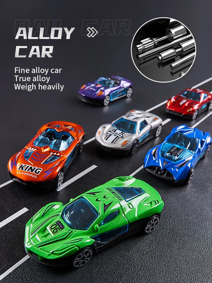 3D Flying Rail Car Transforming Alloy Toy Set