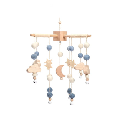 Baby Wooden Crib Mobile Music Bell Hanging Toy