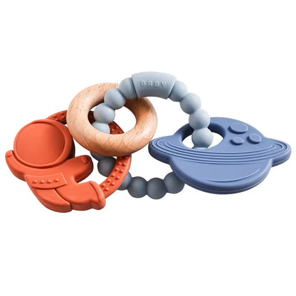 Silicone Planet Teether Ring Baby Sensory Toy