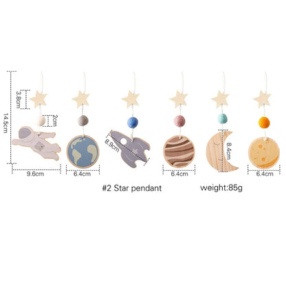 Baby Wooden Rocket Montessori Activity Gym for Newborns