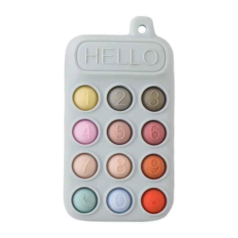 Baby Silicone Phone Teether Toy with Buttons