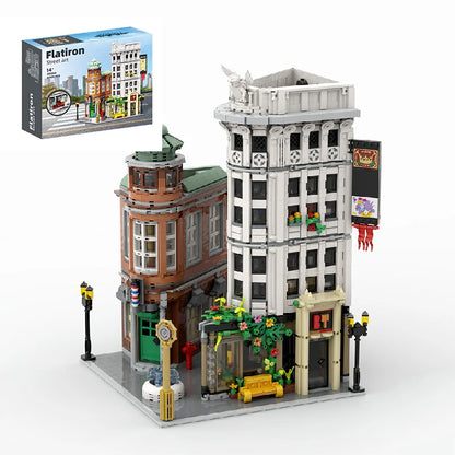 4500PCS Flatiron Building House Buildings Sets,12 Figures City