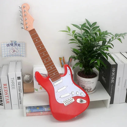 Children's electronic guitar toy, playable simulation, for beginners