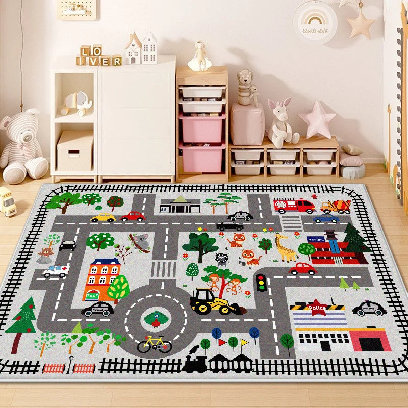 Children Traffic Road Play Living Room Carpet Decoration Home