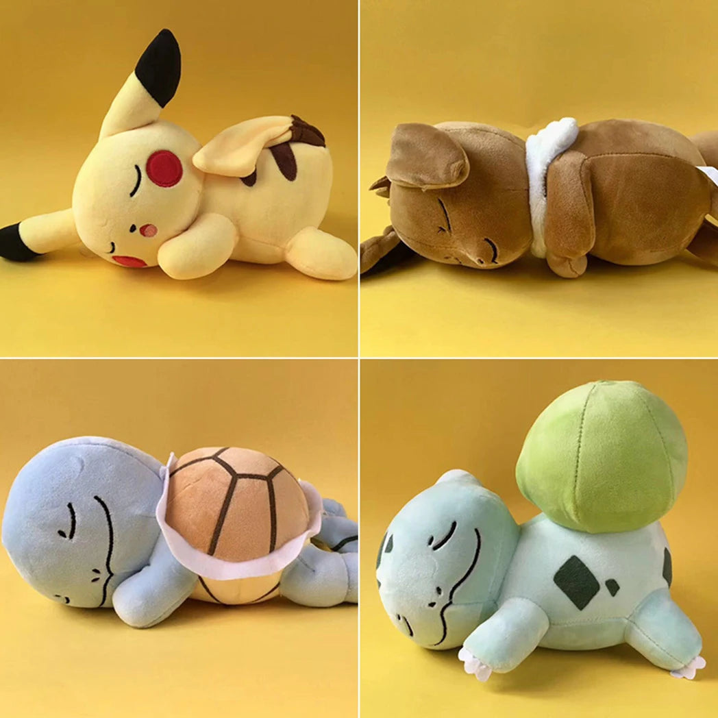 20cm Pokémon Plush Sleeping Pikachu Eevee Toy