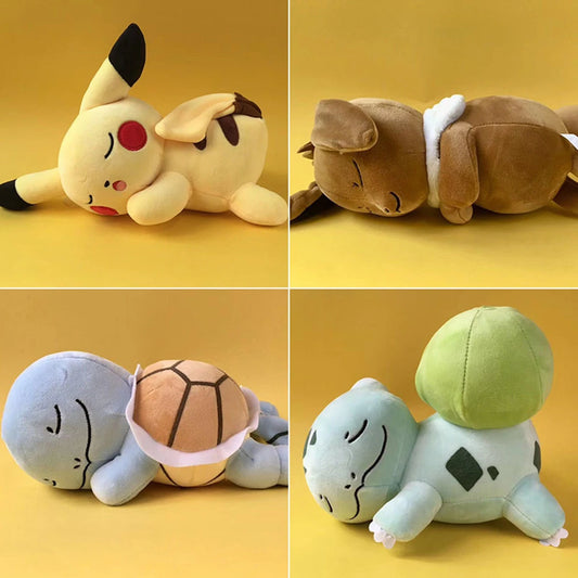 20cm Pokémon Plush Sleeping Pikachu Eevee Toy