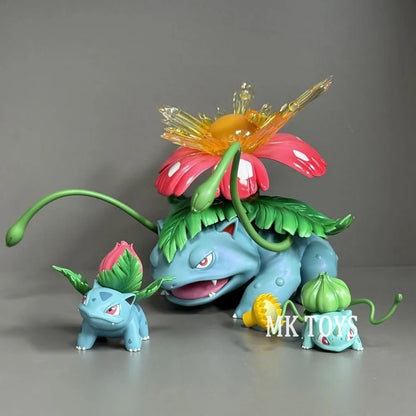 3.5-13cm Anime Pokemen Figure Bulbasaur Evolutionary Combination