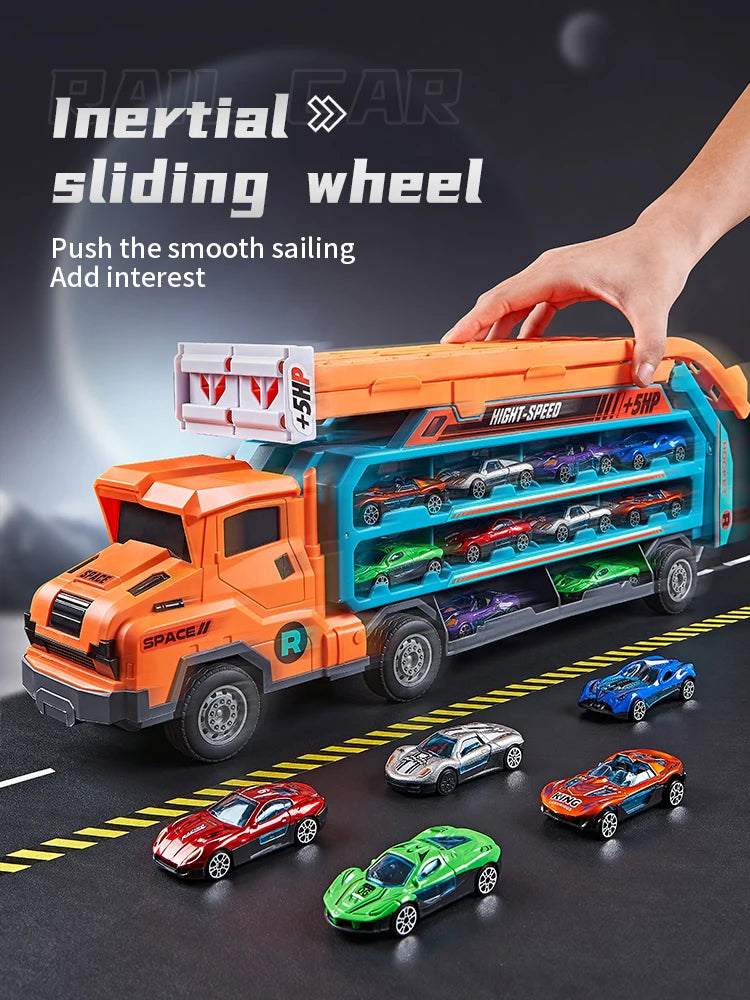 3D Flying Rail Car Transforming Alloy Toy Set