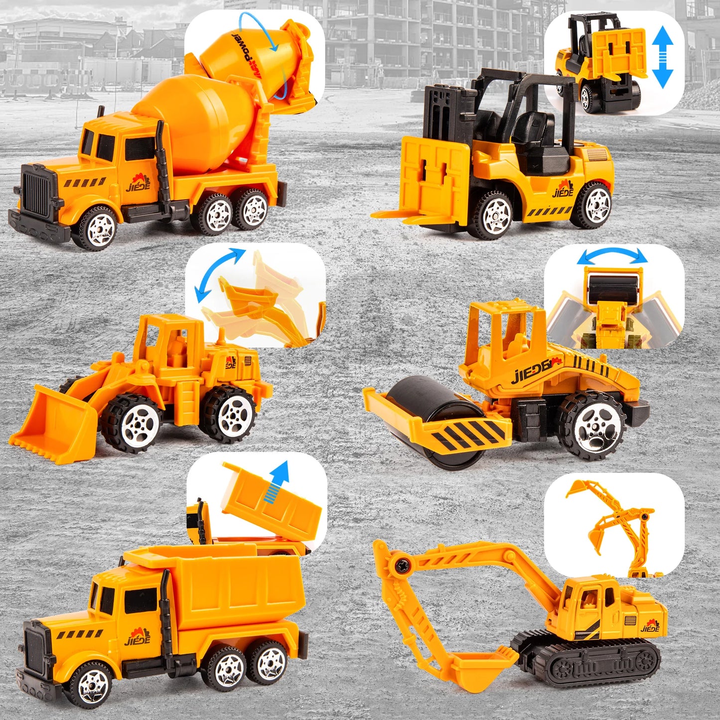 Alloy Construction Vehicle Set STEM Toy for Kids