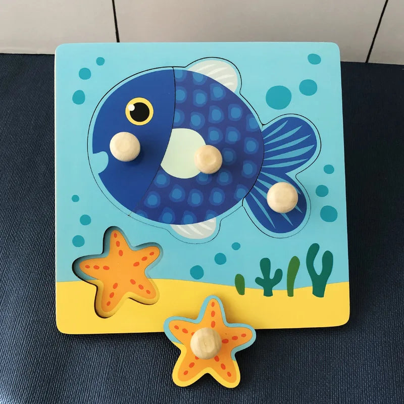 Montessori Wooden Puzzle Toys for Toddlers Learning