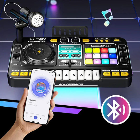Kids Simulation DJ Mixer Controller Toys Multifunctional Music