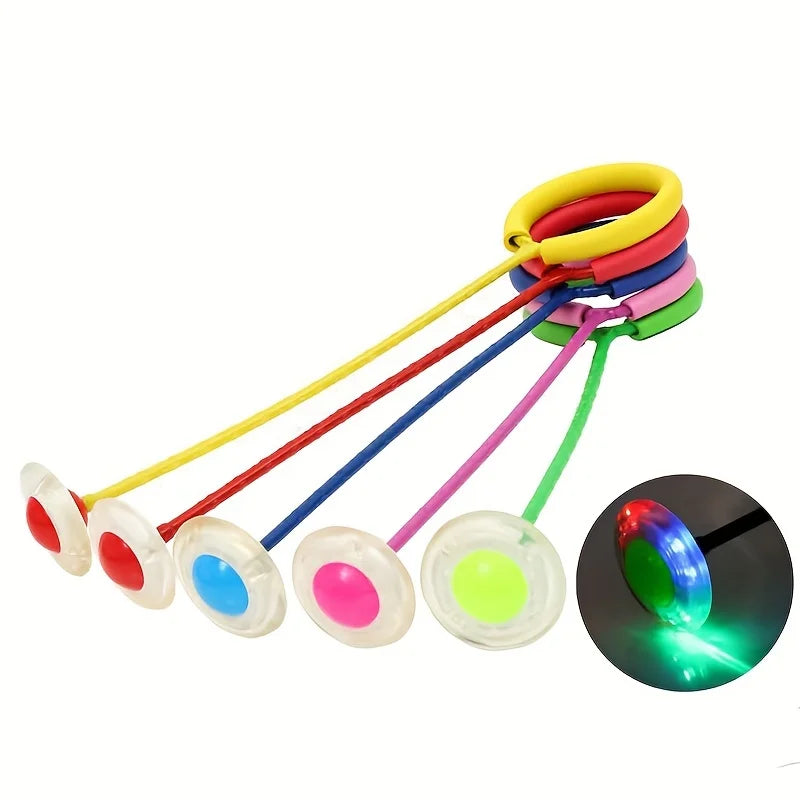 1Pc Children Flashing Jump Ring Sports Bouncing Ball Foldable