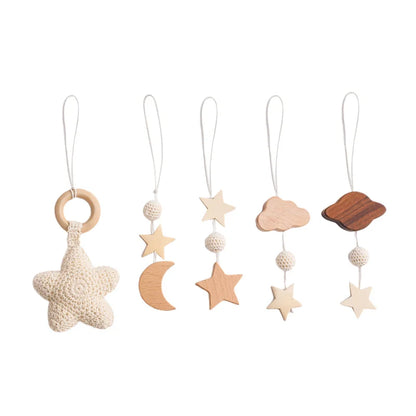 Baby Wooden Rocket Montessori Activity Gym for Newborns