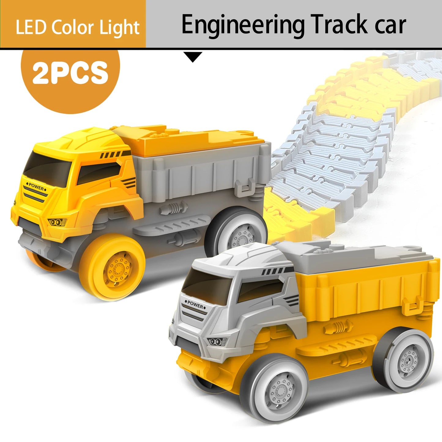 Electric Flexible Track Car Engineering Toy Set
