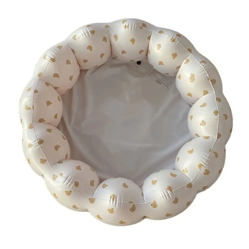 Foldable Bear Inflatable Swimming Pool Petal Shape PVC