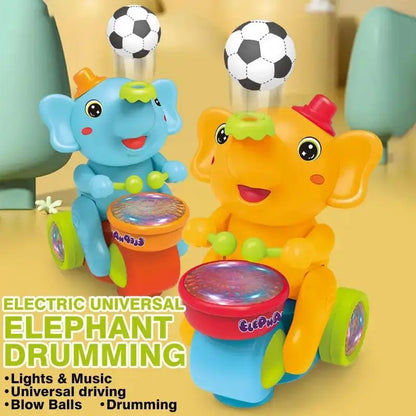 Baby Crawling Elephant Drummer Musical LED Toy